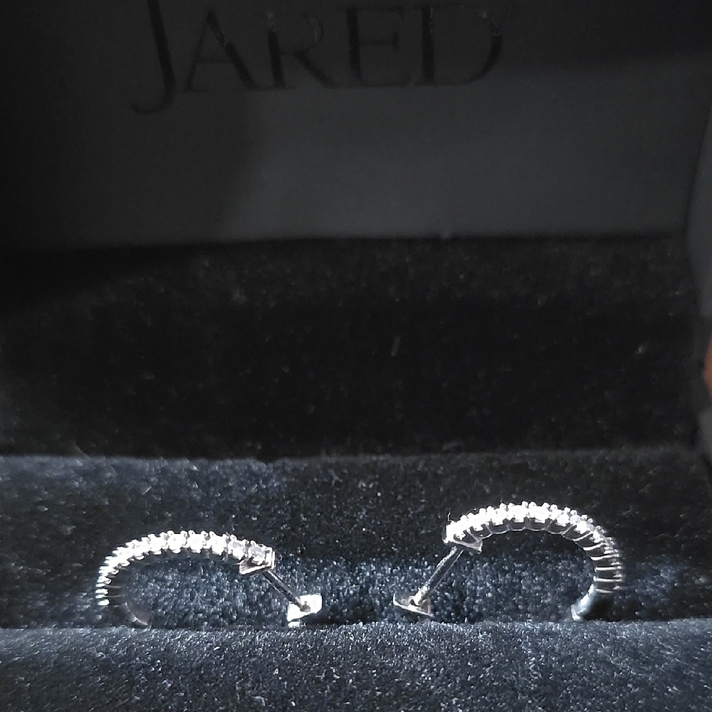 Jared Silver Hoop Earrings